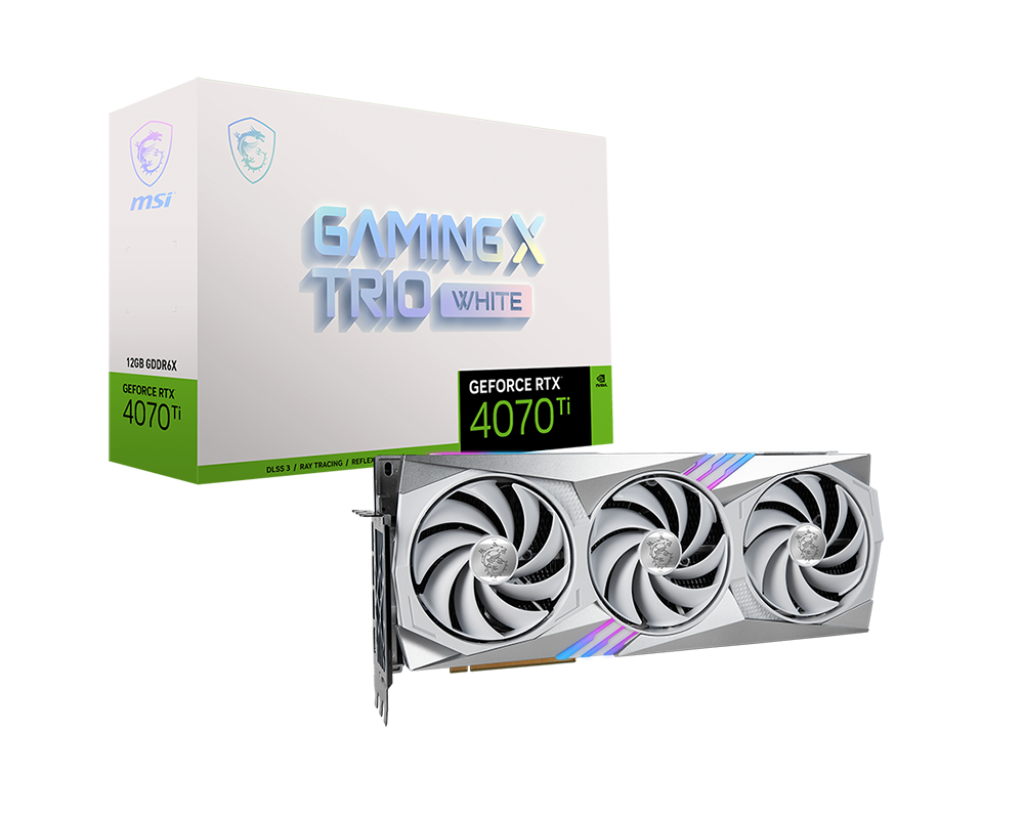 1024 MSI GEFORCE RTX 4070 TI GAMING X TRIO WHITE 12G - Image 1