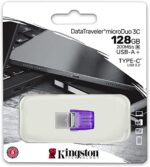 KINGSTON USB DATATRAVELER MICRODUO 3C 128GB 200MB/s USB-A USB-C - Image 3