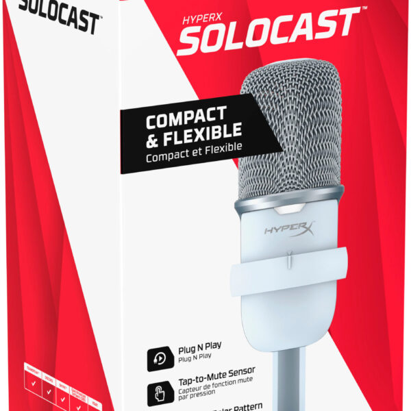 HYPERX SOLOCAST WHITE WIRED USB MICROPHONE