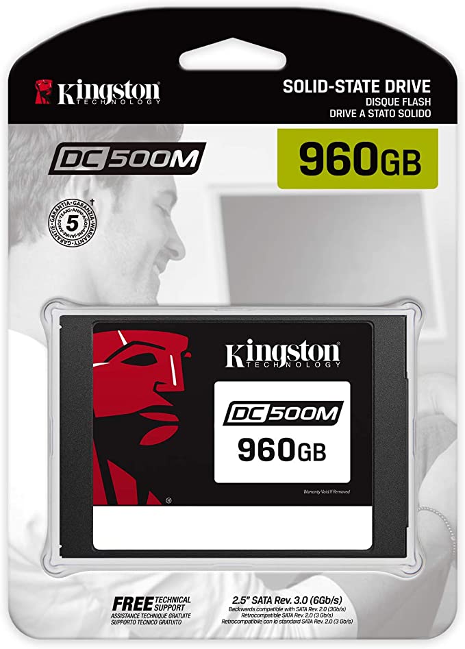 KINGSTON DC500M DATA CENTER SERIES 960GB 6GB/s 2.5" SATA REV 3.0