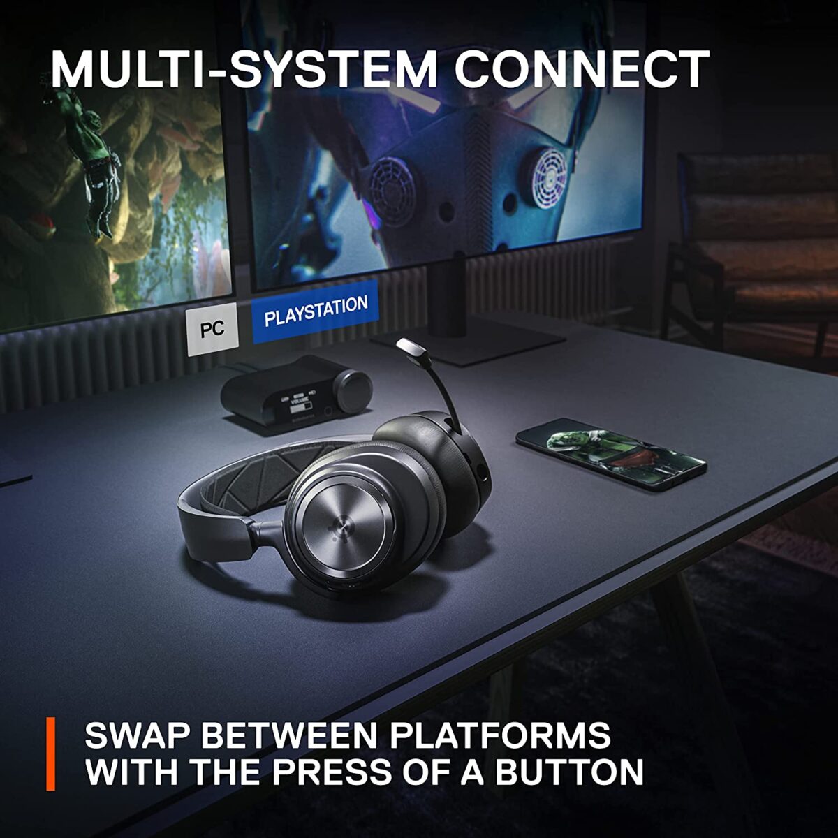 SteelSeries Arctis Nova Pro Wireless Multi-System Gaming Headset - Premium Hi-Fi Drivers - Active Noise Cancellation - Infinity Power System - ClearCast Gen 2 Mic - PC, PS5, PS4, Switch, Mobile. "OPENBOX" - Image 4