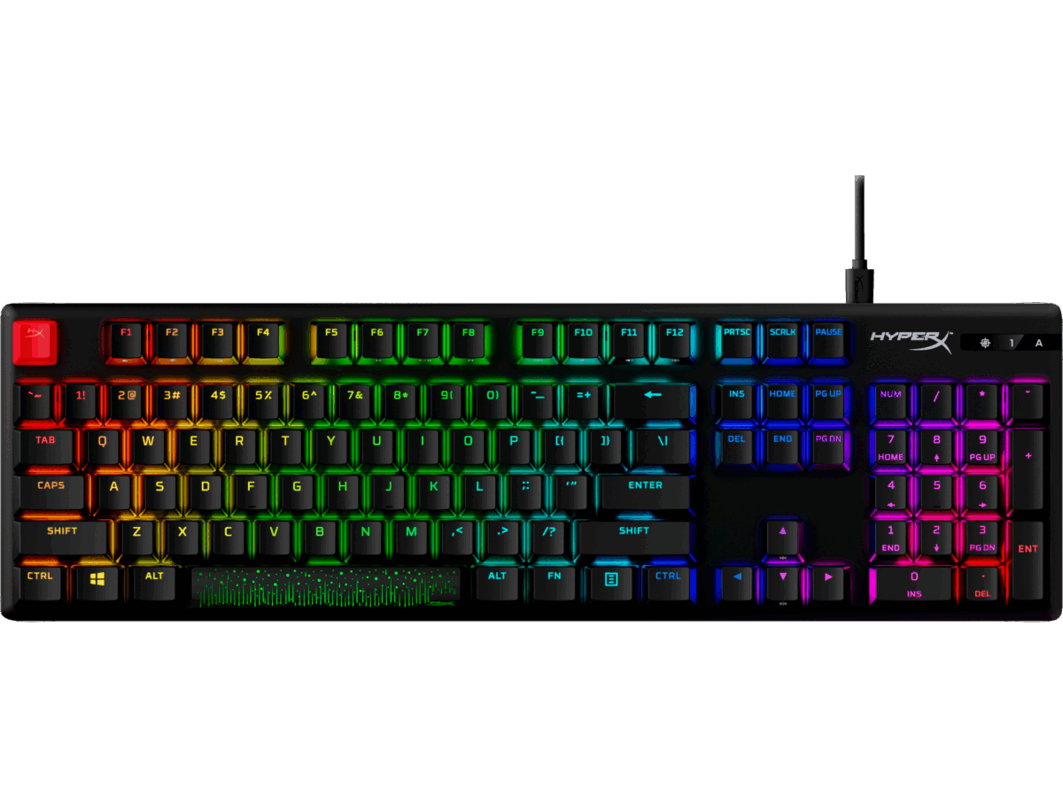 c08255451 HYPERX ALLOY ORIGINS PBT HX RED 639N3AA#ABA - MECHANICAL GAMING KEYBOARD - Image 1