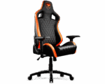 COUGAR ARMOR S BLACK AND ORANGE GAMING CHAIR - Image 2