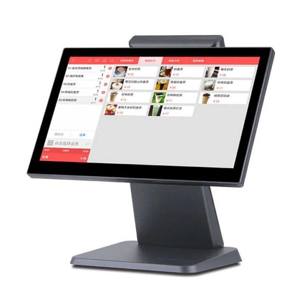 GSAN POS SYSTEM GS-T3 I5 8GB 128GB ; 15.6" Touch LCD ; VFD Customer Facing Digital Display ; BLACK