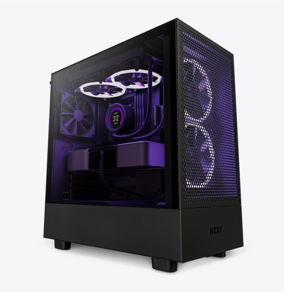 34c1f42e-6424-4f61-b2b9-b787cd57db76 NZXT H5 FLOW COMPACT MID-TOWER AIRFLOW BLACK CASE - Image 1
