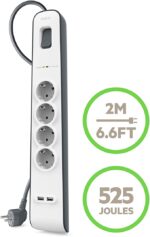 BELKIN SURGE PLUS 12V 2.4AMP USB CHARGING 4-OUTLET