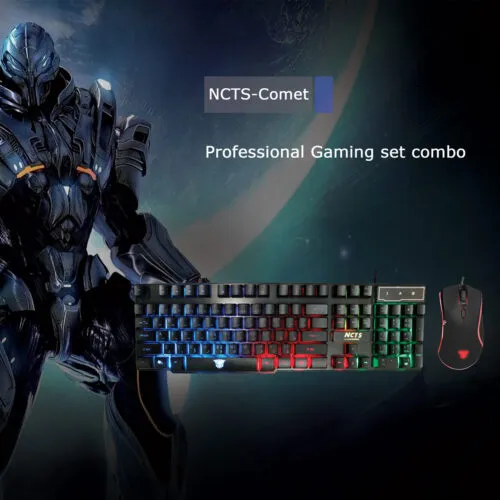 NCTS GAMING COMBO COMET RGB KEYBOARD MOUSE WIRED - Image 1