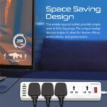 PROMATE POWER MATRIX-3M 10AC SOCKET SPACE EFFICIENT POWER STRIP WITH USB PORTS - Image 4