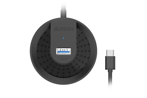 A4TECH HUB-30C USB 3.0 4 PORTS TYPE-C PLUG BLACK - Image 1