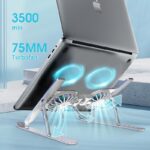 PORTABLE LAPTOP STAND WITH DUAL FANS CB12 - Image 2