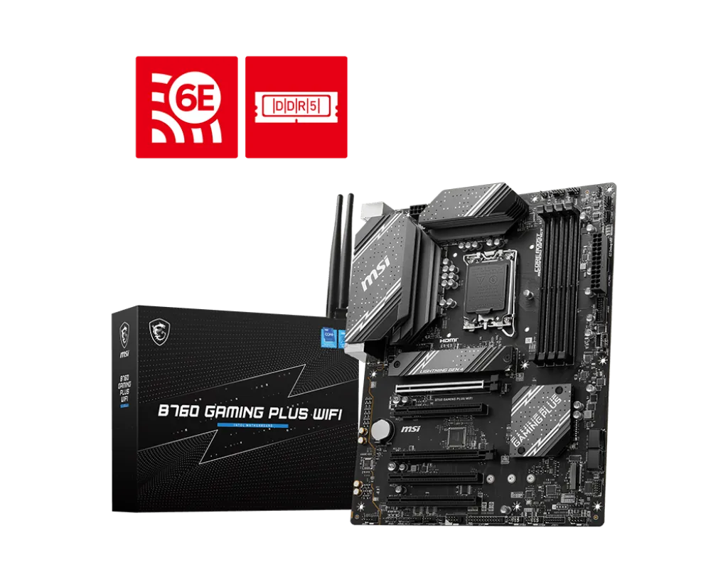 MSI B760 GAMING PLUS WIFI DDR5 MOTHERBOARD - Image 1