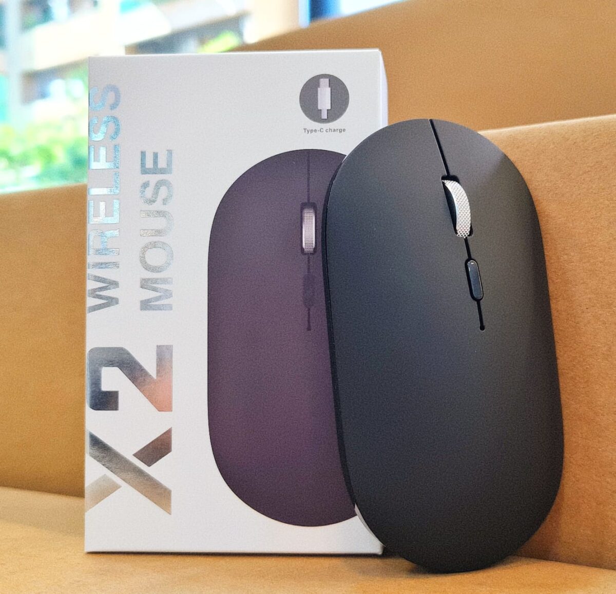 1cb63e32-21c2-47c0-b6d8-68ed675a6b7e MOUSE WIRLESS BLACK X2 TYPE-C WITH LITHUM BATTERY - Image 1