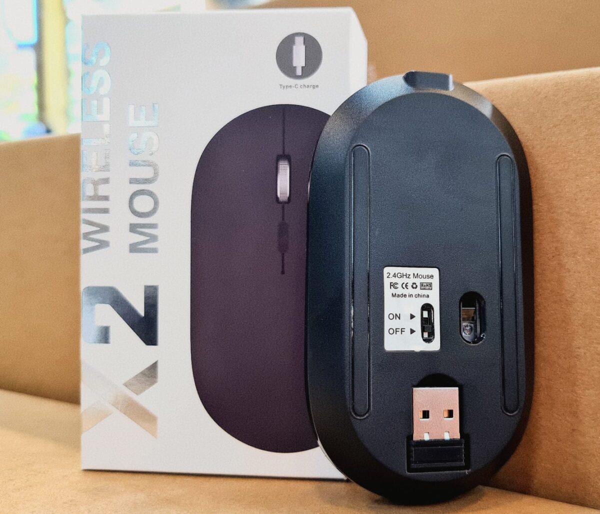 a521a523-1e58-4ede-a0f1-c1ae73a5bdec MOUSE WIRLESS BLACK X2 TYPE-C WITH LITHUM BATTERY - Image 2