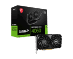 MSI Gaming GeForce RTX 4060 8GB GDRR6 128-Bit HDMI/DP Nvlink TORX Fan 4.0 Ada Lovelace Architecture Graphics Card (RTX 4060 Ventus 2X Black 8G OC)