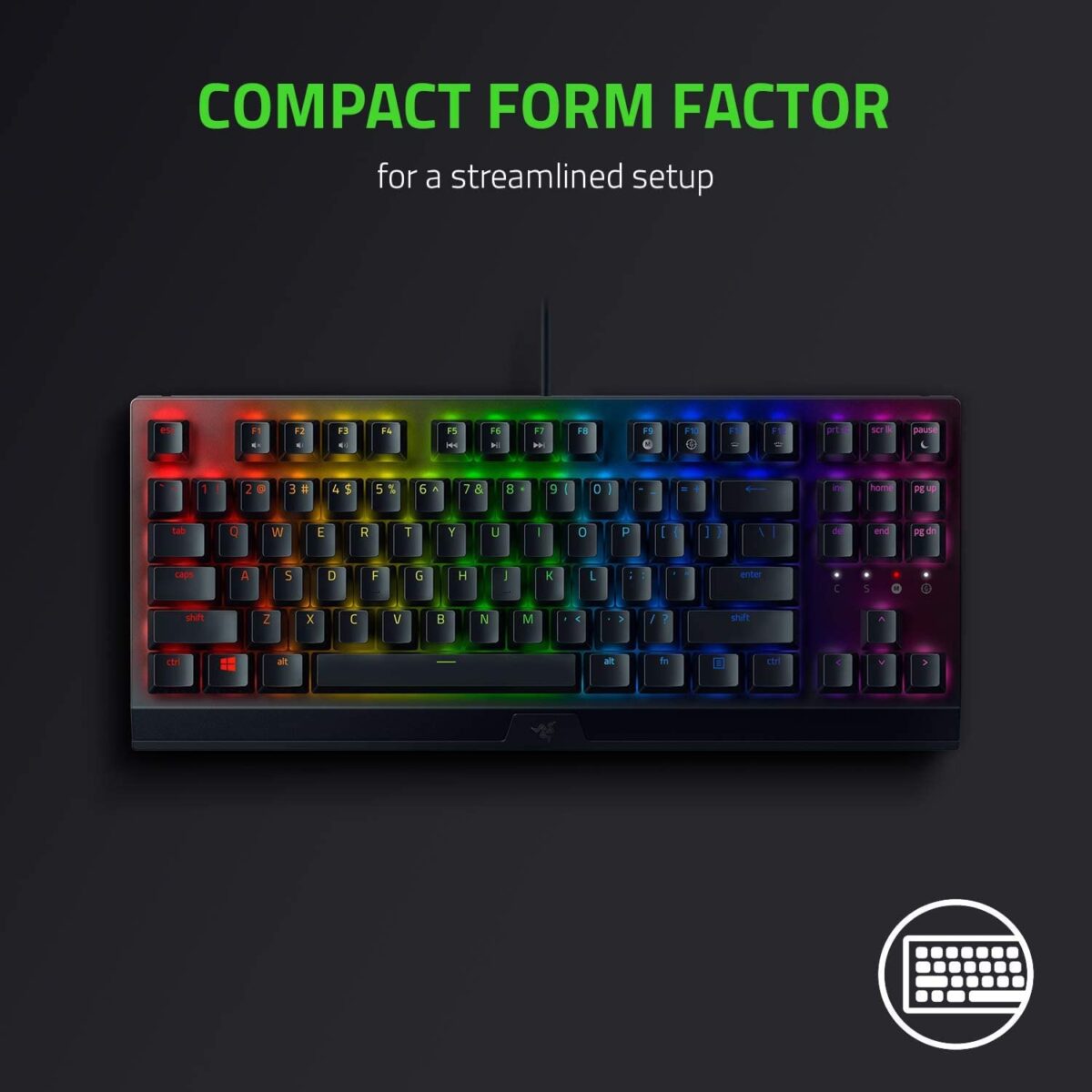 Razer Blackwidow V3 Tenkeyless - Mechanical Keyboard (Yellow Switch) - Image 2