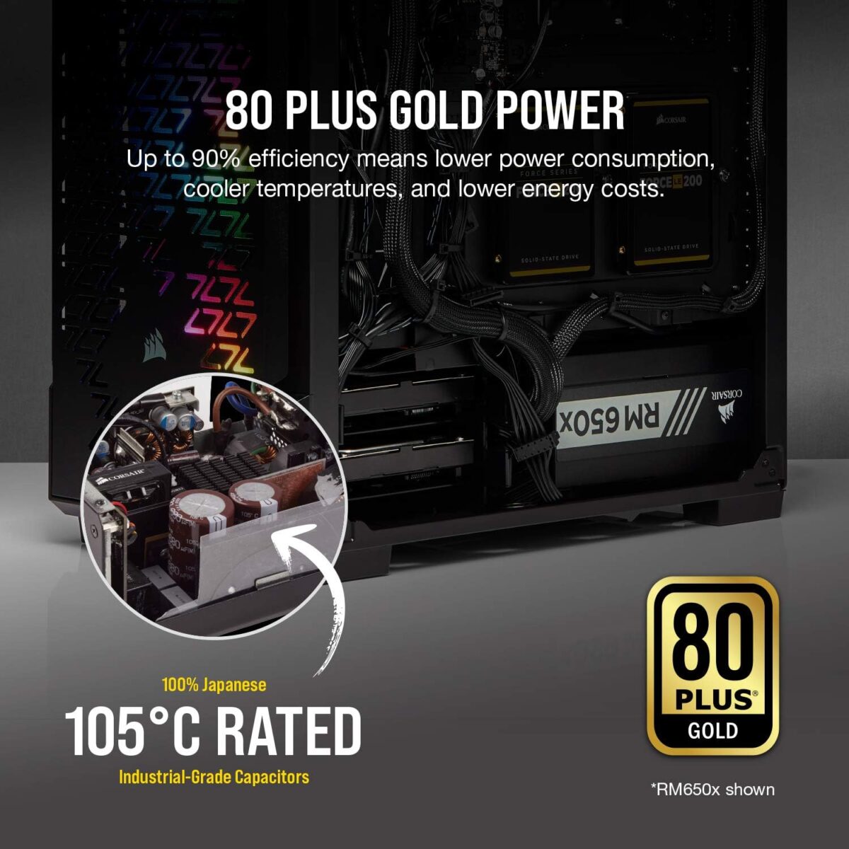 Corsair RMX Series, RM750x, 750 Watt, 80+ Gold - Image 7