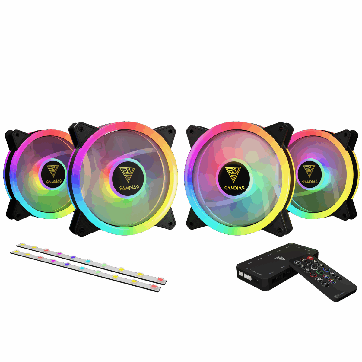 GAMDIAS AEOLUS M2-1204R ELITE 4*FANS HYDRAULIC 2500 RPM - Image 1