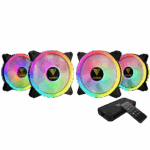 GAMDIAS AEOLUS M2-1204R BLACK 4*FANS HYDRAULIC 1500RPM