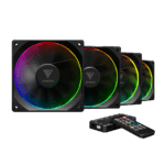 GAMDIAS AEOLUS M3-1204R BLACK 4*FANS HYDRAULIC 2000RPM