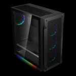 GAMDIAS ATHENA P1 MIDTOWER TG*1 / FAN*4 BLACK CASE - Image 3