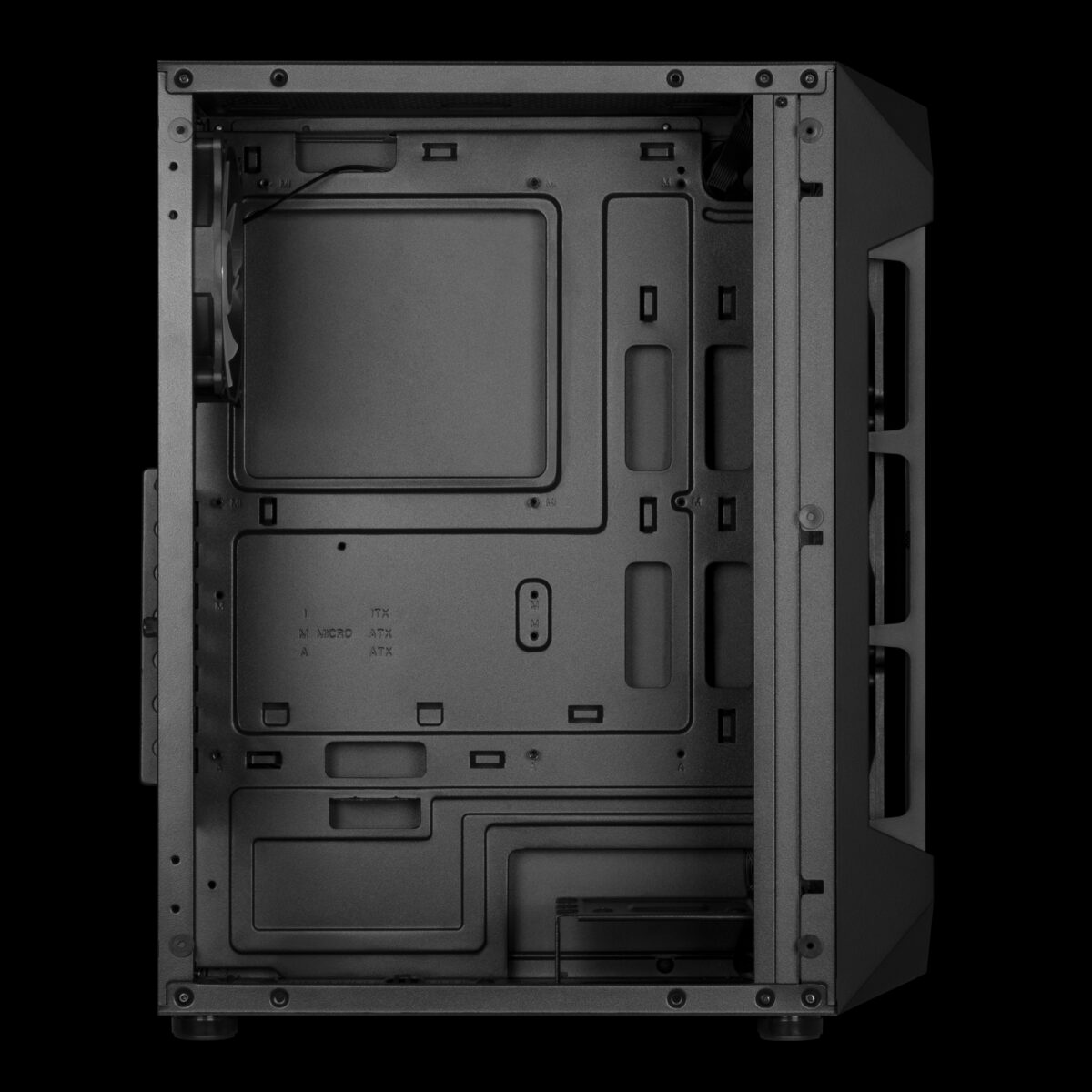 GAMDIAS AURA GC1 MIDTOWER MESH FAN*4 BLACK CASE - Image 3