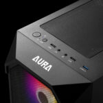 GAMDIAS AURA GC1 MIDTOWER MESH FAN*4 BLACK CASE - Image 2