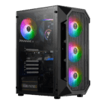 GAMDIAS AURA GC1 MIDTOWER MESH FAN*4 BLACK CASE