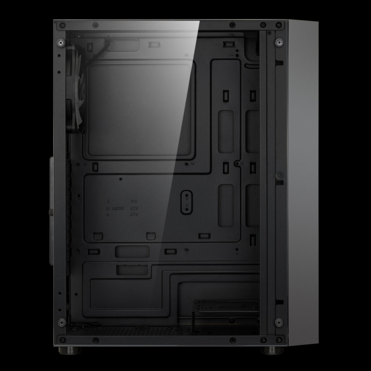 GAMDIAS AURA GC2 MIDTOWER MESH FAN*4 BLACK CASE - Image 2