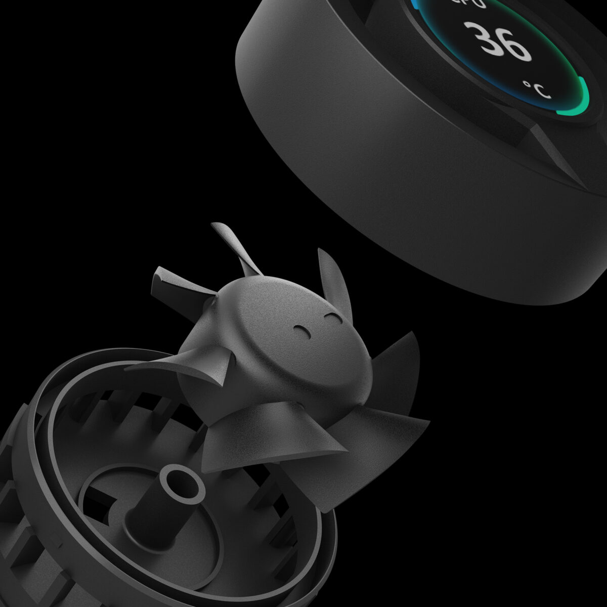 GAMDIAS CHIONE P3-240U BLACK LIQUID COOLER WITH LCD - Image 5