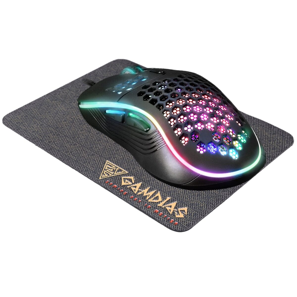 GAMDIAS ZEUS M4 + NYX E1 MOUSE/MOUSEPAD WIRED BLACK - Image 1