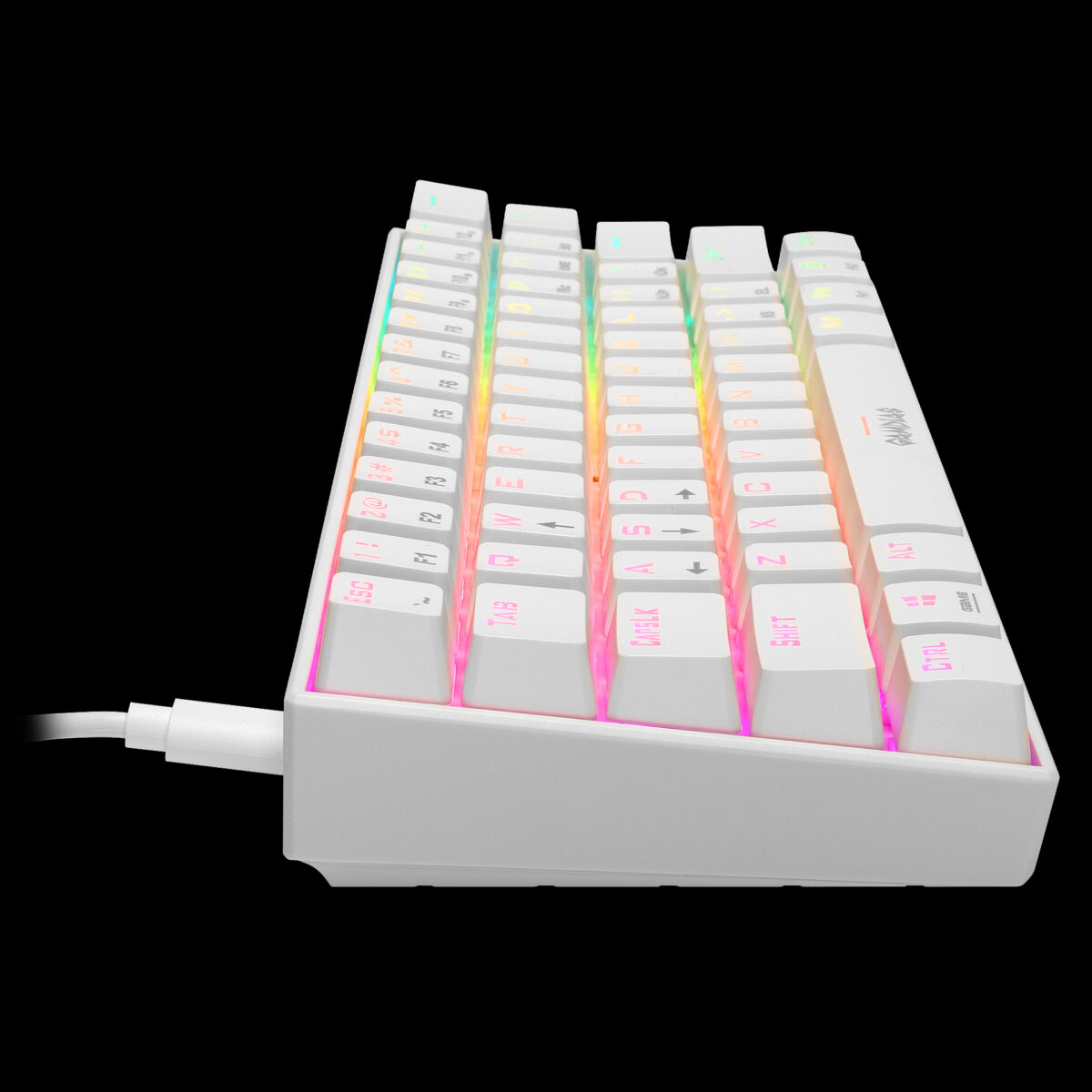 GAMDIAS HERMES E3 RGB BLUE SWITCH WHITE WIRED KEYBOARD - Image 3