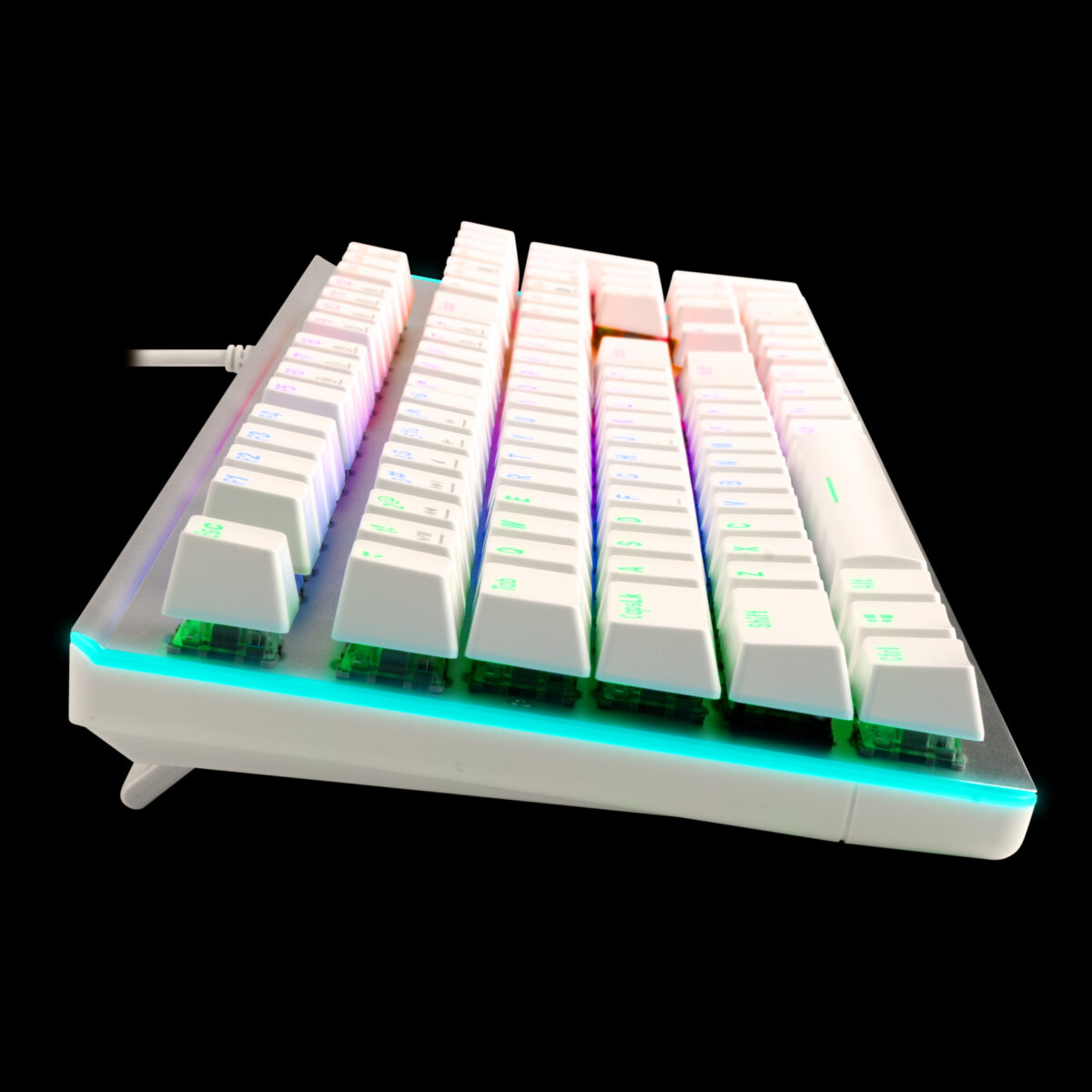 GAMDIAS HERMES M6 WHITE/SILVER BLUE SWITCH WIRED KEYBOARD - Image 3