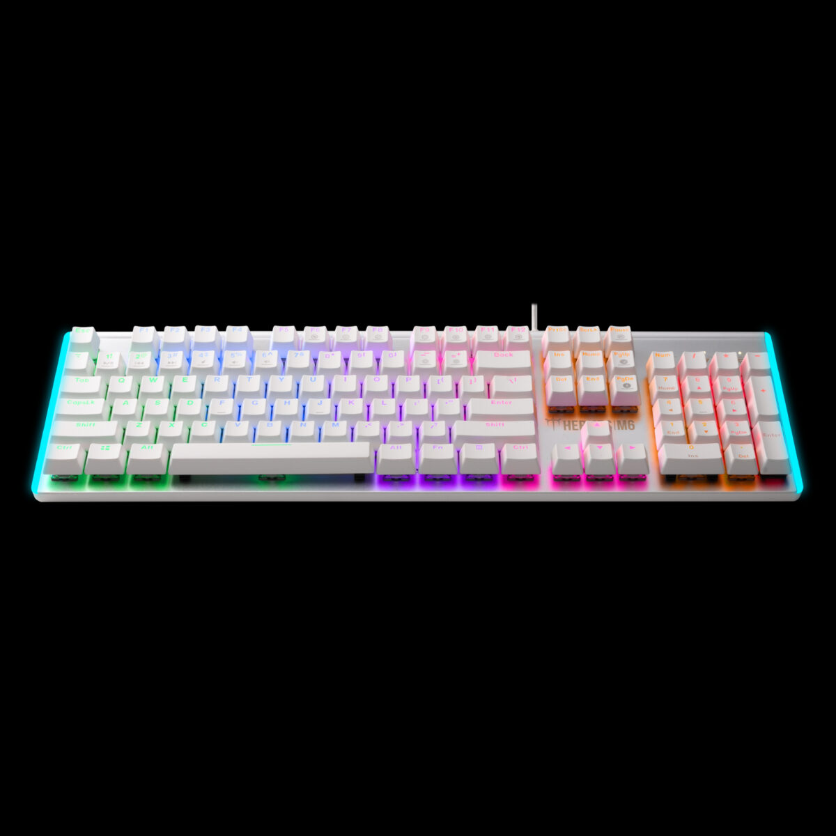 GAMDIAS HERMES M6 WHITE/SILVER BLUE SWITCH WIRED KEYBOARD - Image 4