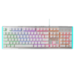 GAMDIAS HERMES M6 WHITE/SILVER BLUE SWITCH WIRED KEYBOARD