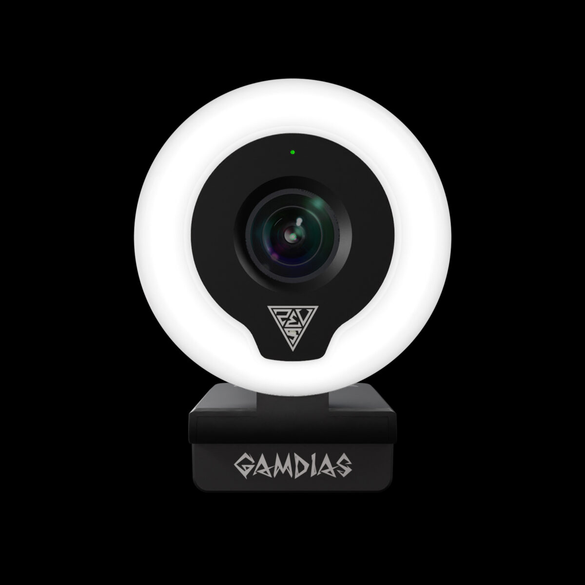GAMDIAS IRIS M1 Streaming Webcam, Full HD 1080p 60FPS, Adjustable Ring Light, BUILD-IN MIC  - Image 2
