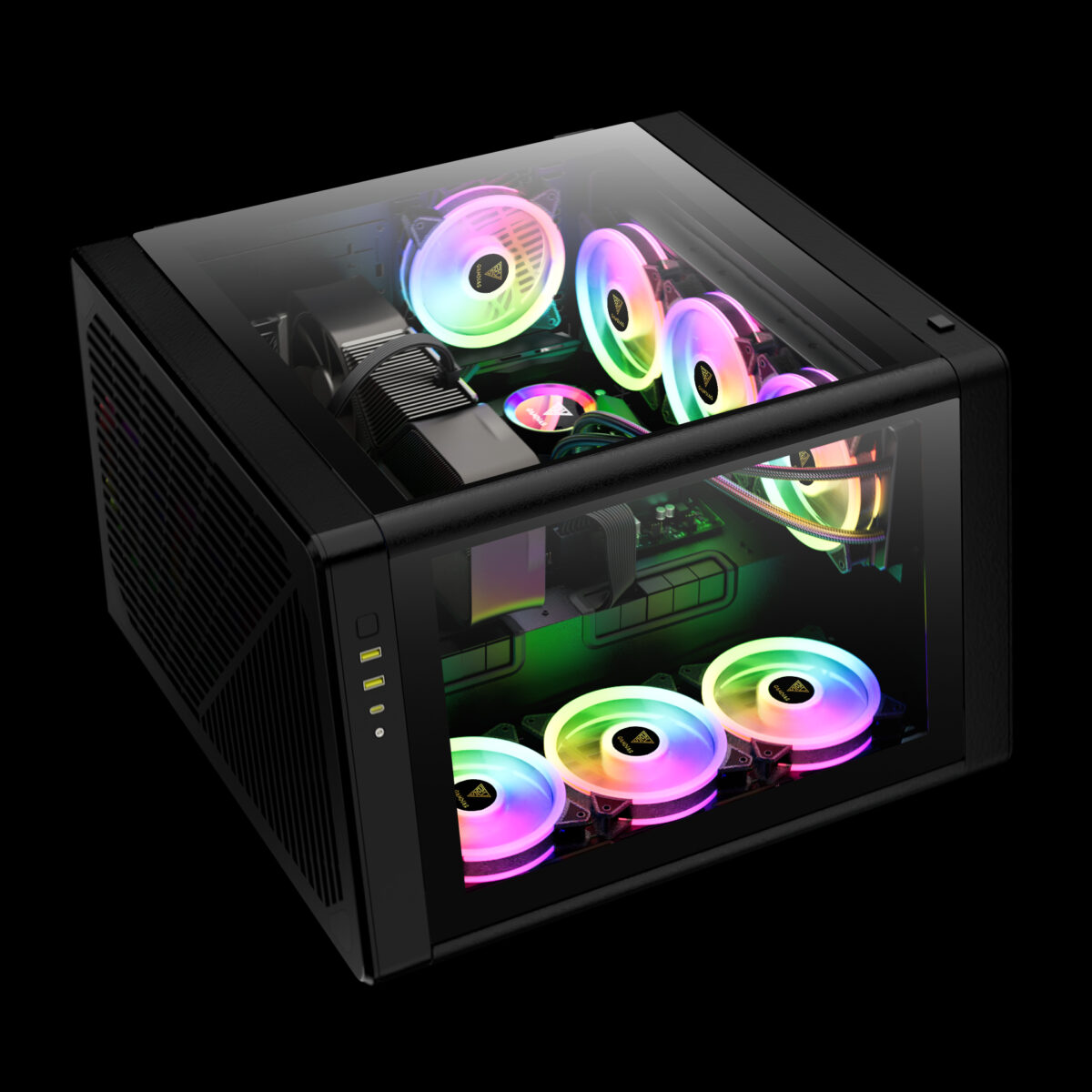 GAMDIAS NESO P1 B FULLTOWER TG*2 BLACK CASE - Image 7
