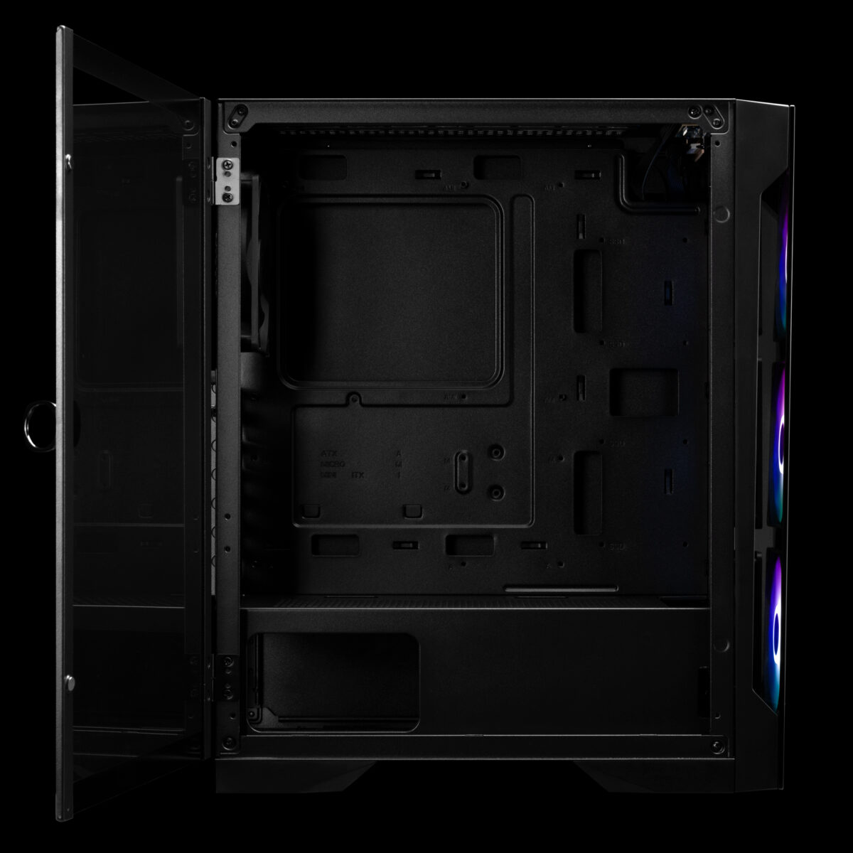 GAMDIAS TALOS E2 ELITE MIDTOWER TG*2 / FAN*3 BLACK CASE - Image 6