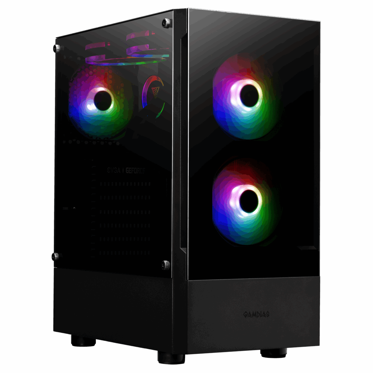 TALOS_E3_Slogan GAMDIAS TALOS E3 MIDTOWER TG*2 / FAN*3 BLACK CASE - Image 1