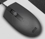 AOC MS100 WIRED USB BLACK MOUSE - Image 2
