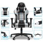 FURGLE CARRY SERIES RACING STYLE WHITE AND BLACK GAMING CHAIR - Image 6