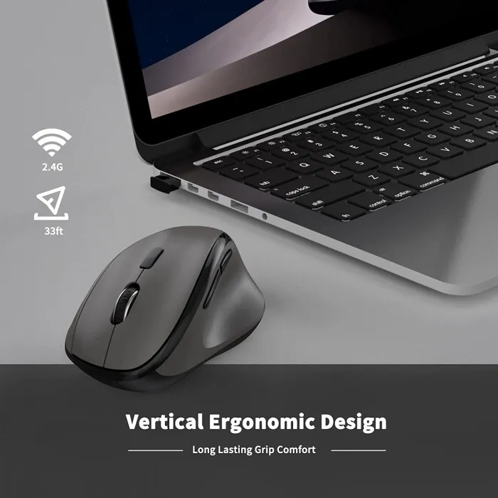 MICROPACK MP-V01W WIRELESS BLACK MOUSE - Image 2