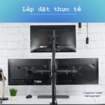 M053 Extendable Desk Three Monitor Stand Arm Bracket 17-27 INCH - Image 2