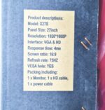 XLINE X27S 27" 75HZ FHD ( 1920*1080P ) MONITOR - Image 3