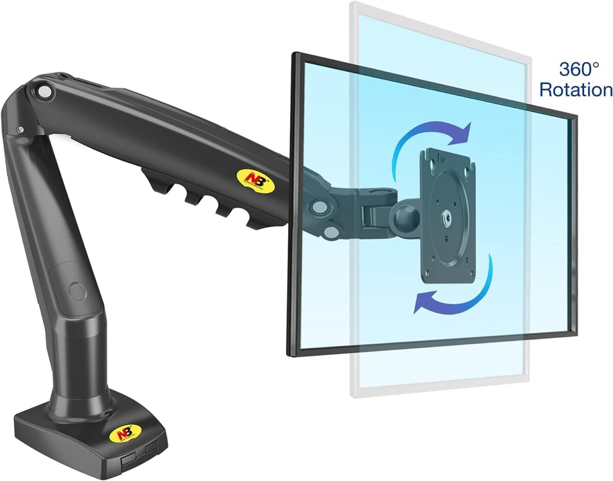 NB F80 17″-30″ Full Motion Ergonomic Monitor Arm - Image 5