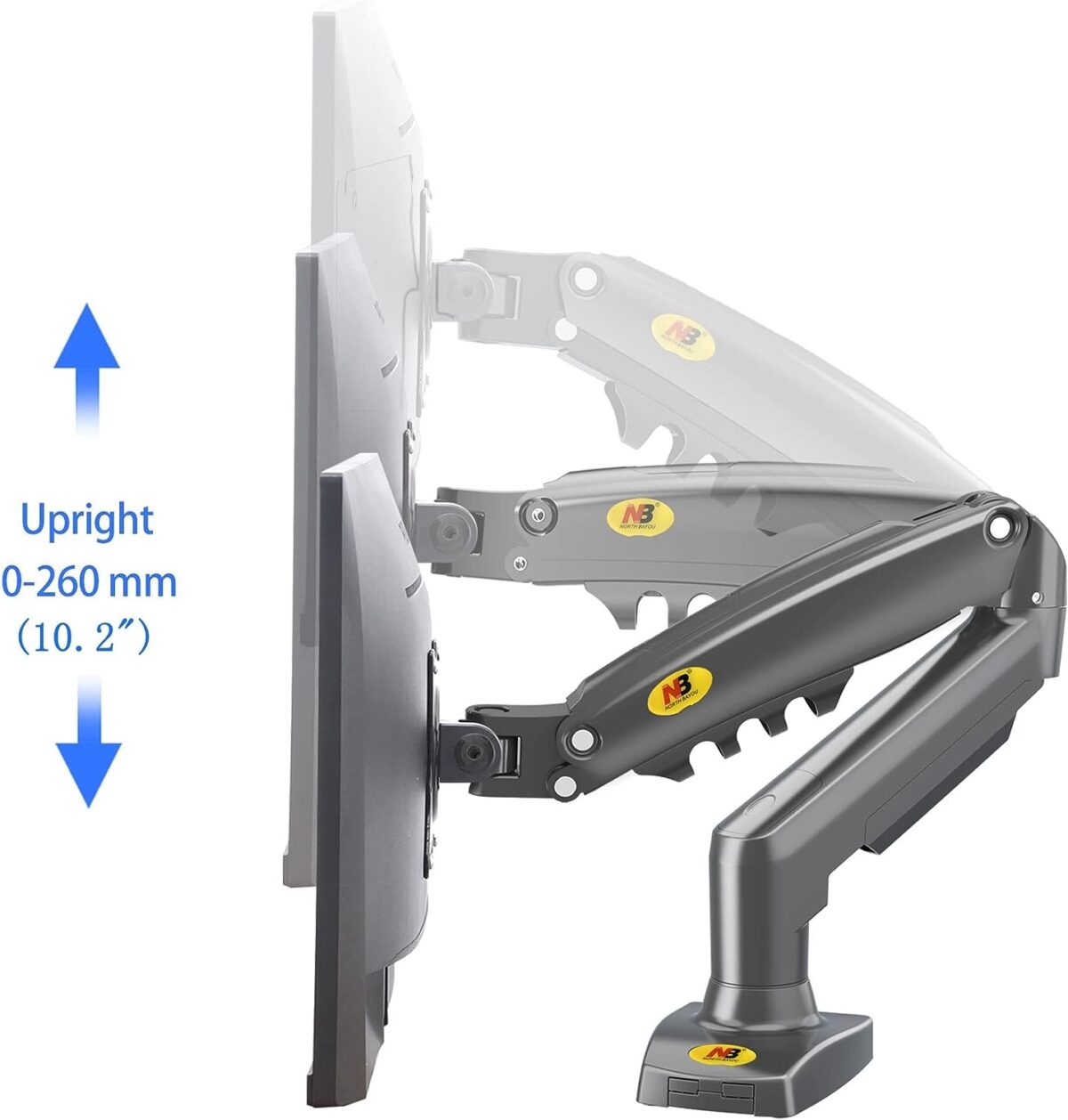 NB F80 17″-30″ Full Motion Ergonomic Monitor Arm - Image 6