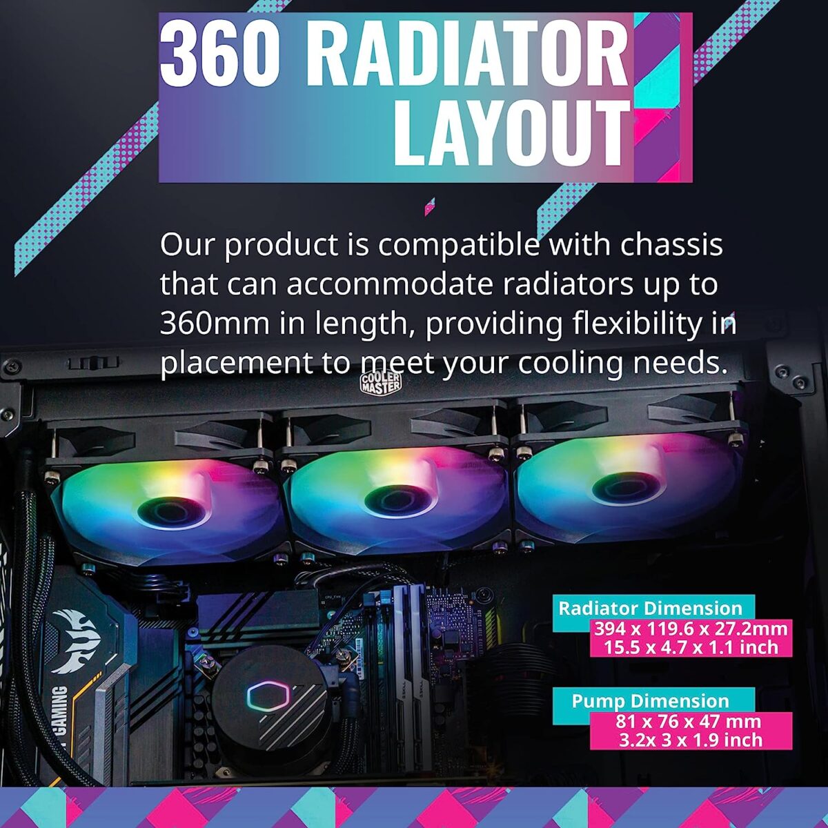 Cooler Master MasterLiquid 360L Core 360mm ARGB - Image 4