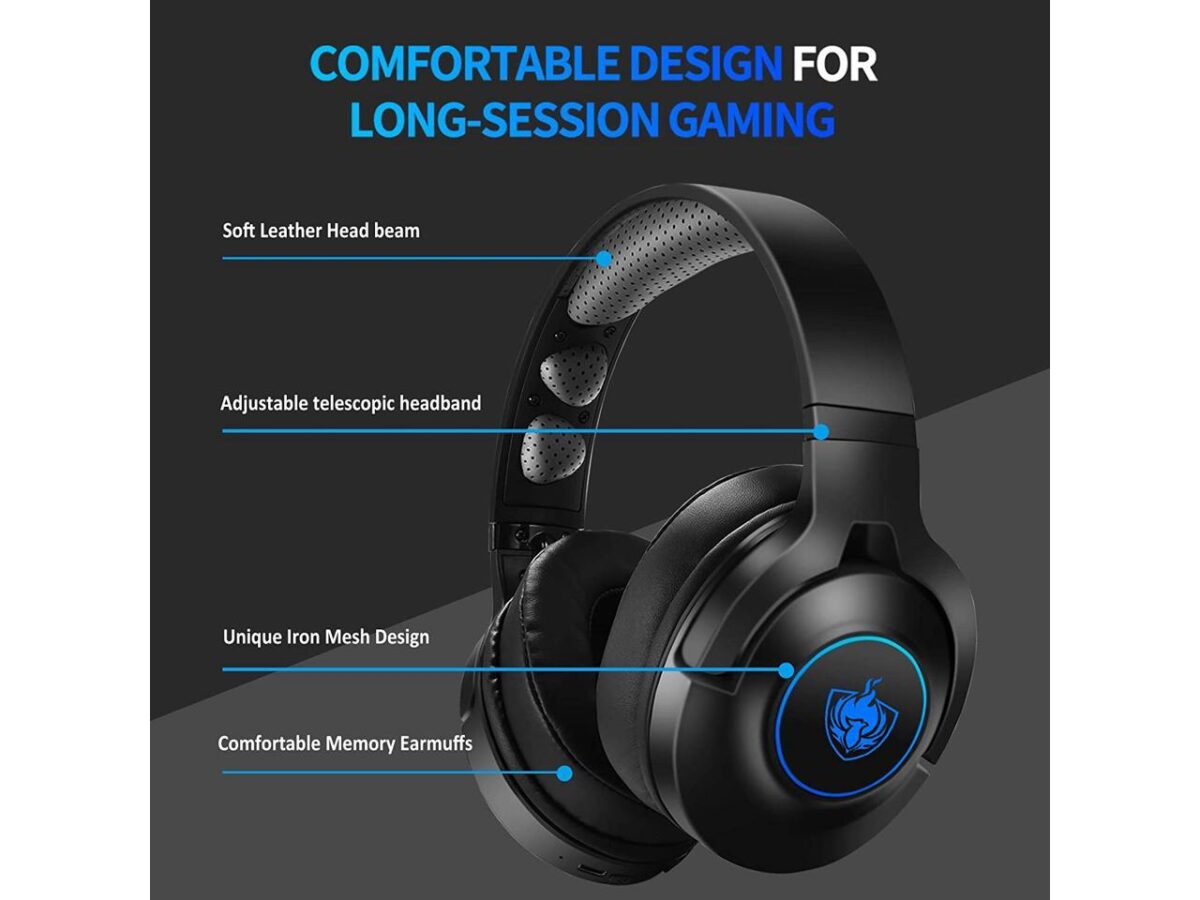 PHOINIKAS Q9 WIRED - BLUETOOTH GAMING HEADSET BLACK - Image 2