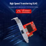 Network Card - 10GB Base-T PCI-e - Marvell AQtion AQC107 Controller, 2.5G / 5G / 10G, Ethernet Adapter, NIC, 10GB RJ45 Port, Support Windows/WindowsServer/Linux/VMwar