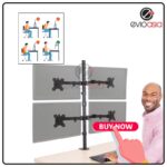 4 MONITOR ARM FULLY ADJUSTABLE DESK MOUNT STAND FOR 4 SCREEN UP TO 17”-30"