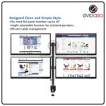 4 MONITOR ARM FULLY ADJUSTABLE DESK MOUNT STAND FOR 4 SCREEN UP TO 17”-30" - Image 3